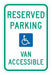 ADA Handicapped Parking Sign 18 x 12 