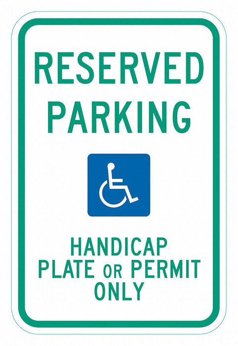 ADA Handicapped Parking Sign 18 x 12 