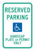 ADA Handicapped Parking Sign 18 x 12 
