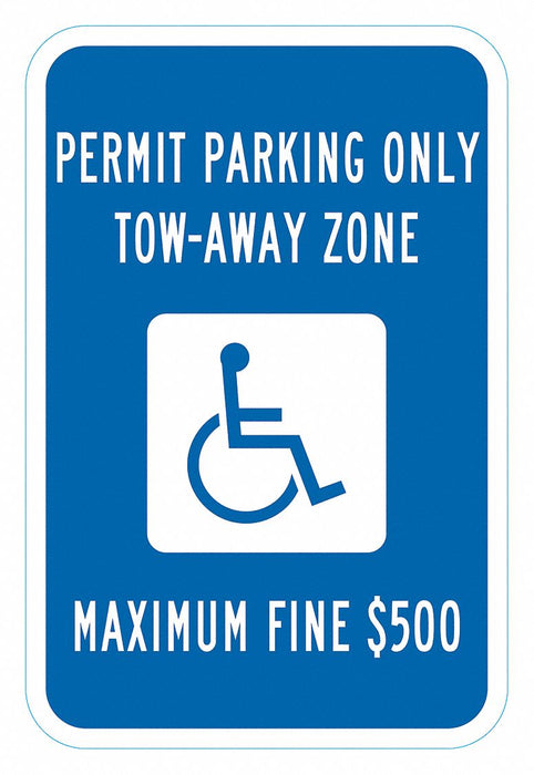 ADA Handicapped Parking Sign 18 x 12 
