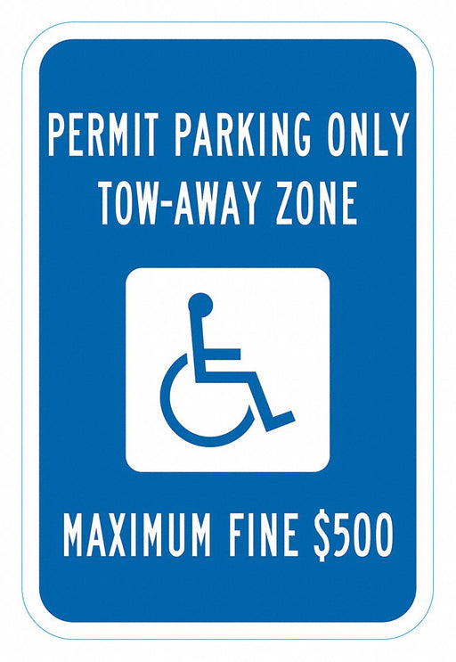 ADA Handicapped Parking Sign 18 x 12 