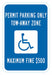 ADA Handicapped Parking Sign 18 x 12 