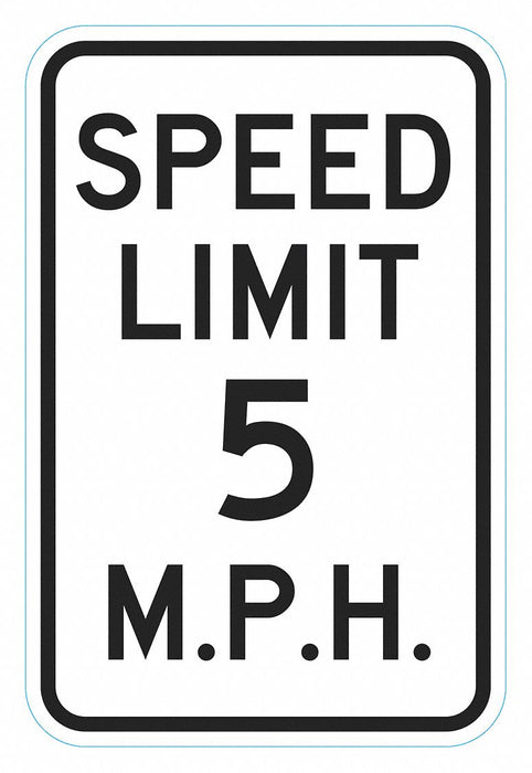 Traffic Sign 18 in x 12 in White