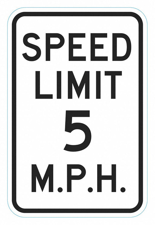Traffic Sign 18 in x 12 in White
