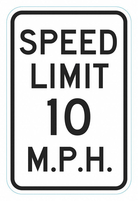 Traffic Sign 18 in x 12 in White