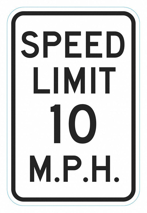 Traffic Sign 18 in x 12 in White