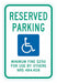 ADA Handicapped Parking Sign 18 x 12 