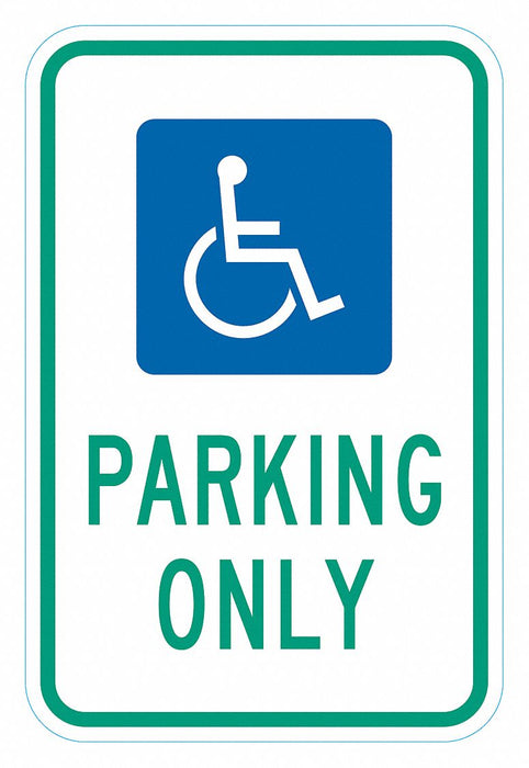 ADA Handicapped Parking Sign 18 x 12 