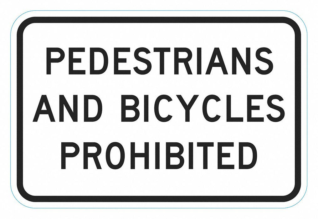 Traffic Sign 18 in x 12 in White