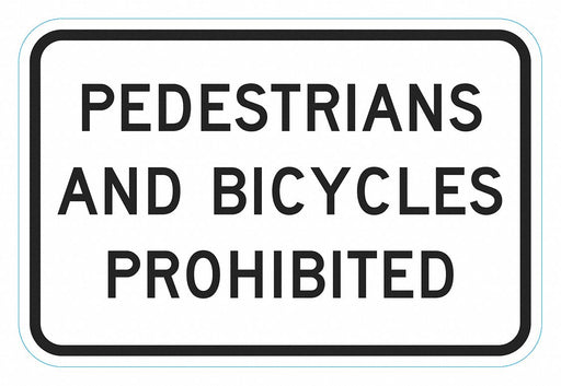 Traffic Sign 18 in x 12 in White