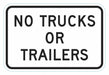 No Trucks Traffic Sign 12 x 18 