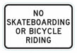 Rflctv No Skateboards Sign 12x18in Alum