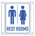 Aluminum Restrooms Sign 10x8in Aluminum