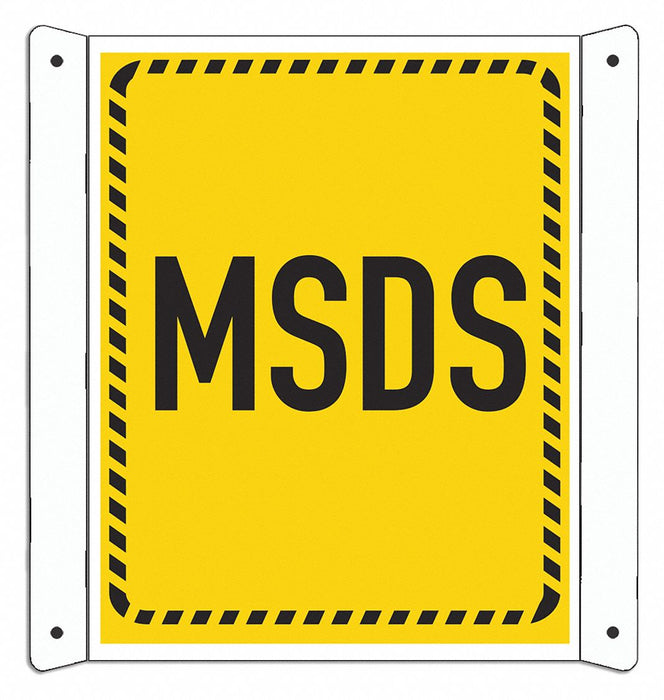 Msds Information Sign 10inx8in Aluminum