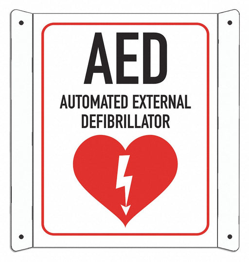 Aluminum AED Sign 10inx8in Aluminum