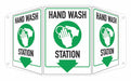 Alum Hand Wash Station Sign 10x17 1/2in