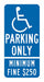 ADA Handicapped Parking Sign 24 x 12 