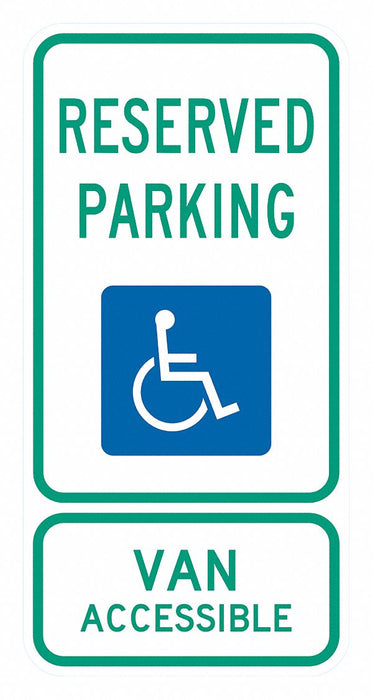 ADA Handicapped Parking Sign 24 x 12 