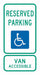 ADA Handicapped Parking Sign 24 x 12 