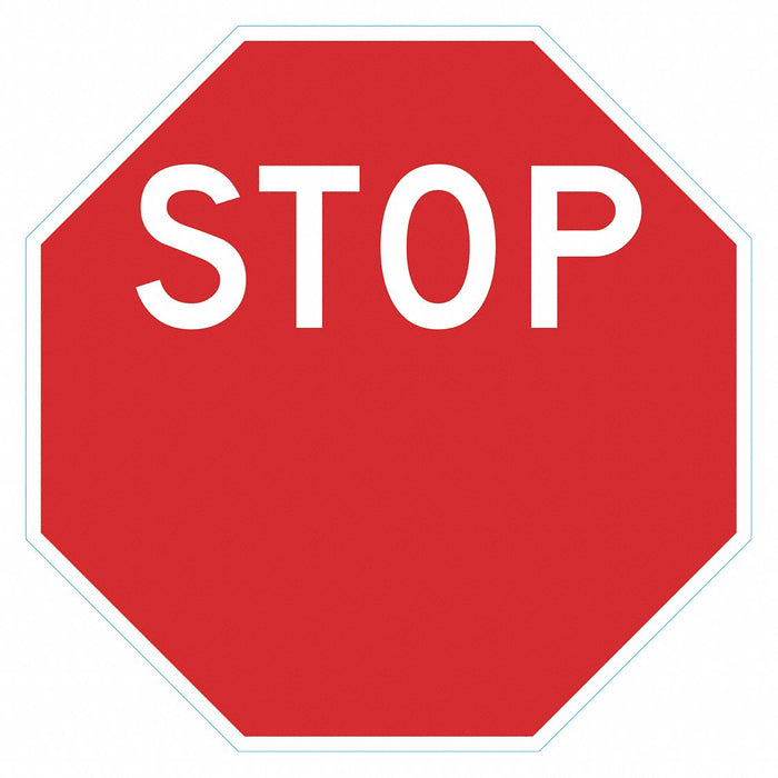 Rflctv Exit Entr Stop Sign 18x18in Alum