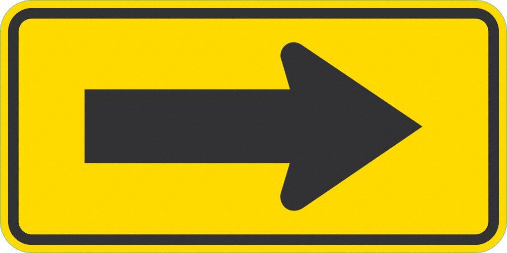 Traffic Sign 12 in x 24 in Yellow