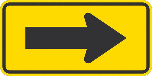 Traffic Sign 12 in x 24 in Yellow