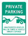 Private Parking Sign 24 x 18 