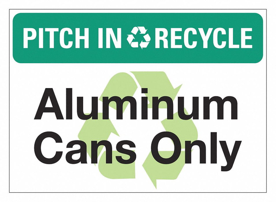 Eco Pitch In  Recycle Sign 10x14in PK5