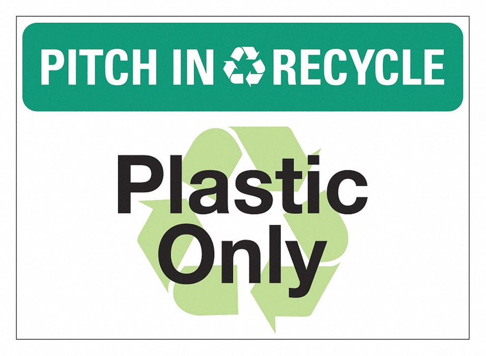 Eco Pitch In  Recycle Sign 10x14in PK5