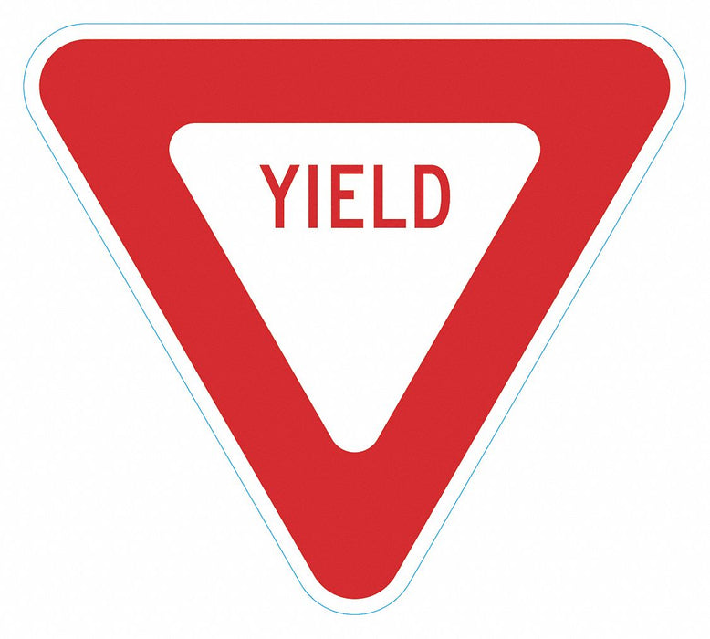 Traffic Sign 18 in x 18 in Red/White