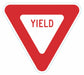 Traffic Sign 18 in x 18 in Red/White