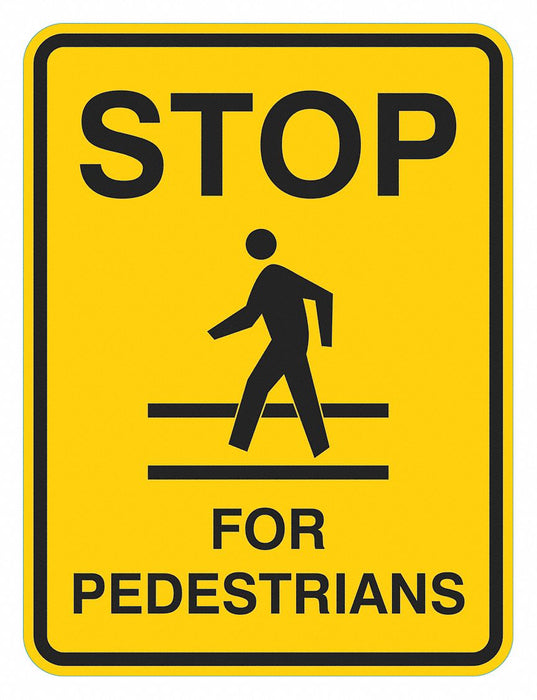Traffic Sign 24 in x 18 in Yellow
