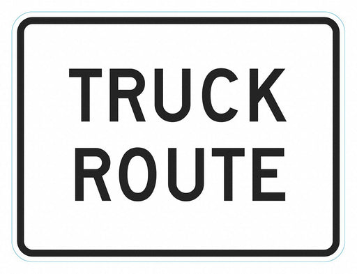 Truck Route Traffic Sign 24 x 18 