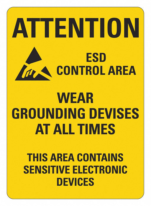 Grounding Attention Sign 14x10in PK5