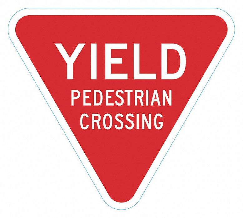 Pedestrian Bike Control TrfcSign 18x18in
