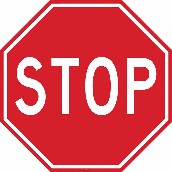 Floor Sign Stop 24 inx24 in Vinyl