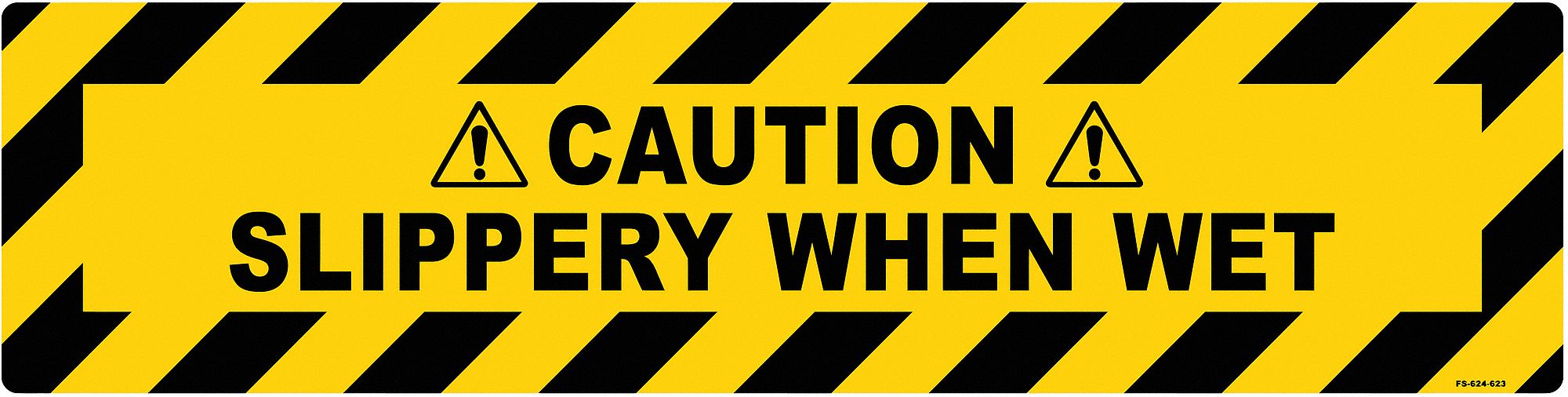 Anti-Slip Floor Sign 6 inx24 in Vinyl