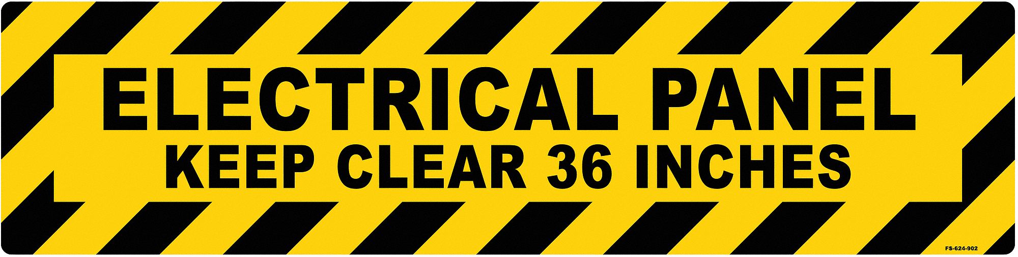 Anti-Slip Floor Sign 6 in x 24 in Vinyl
