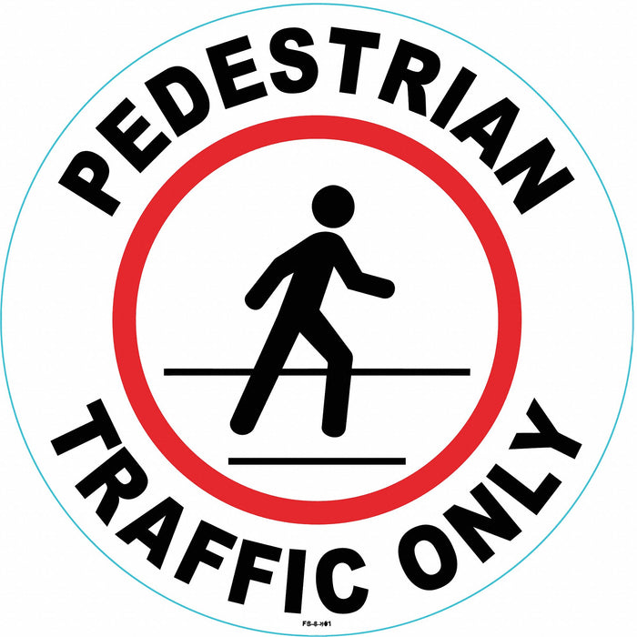 Anti-Slip Floor Sign 8 inx 8in Vinyl PK2