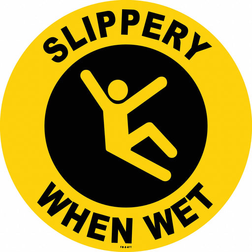 Anti-Slip Floor Sign 8 inx8 in Vinyl PK2