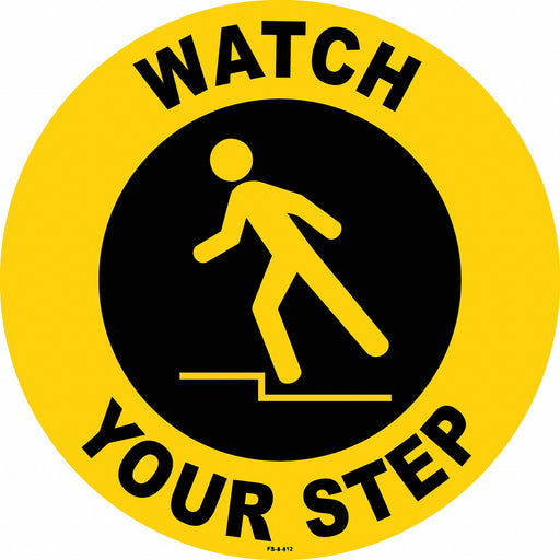 Anti-Slip Floor Sign 8 inx8 in Vinyl PK2