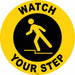 Anti-Slip Floor Sign 8 inx8 in Vinyl PK2