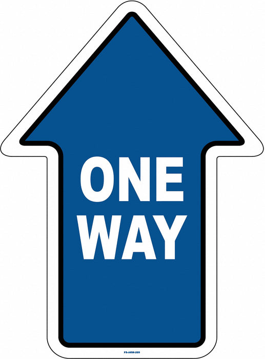 Floor Sign 17 W 12-1/2 H Blue/White