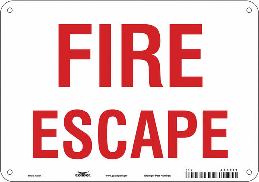 Safety Sign 7 in x 10 in Polyethylene