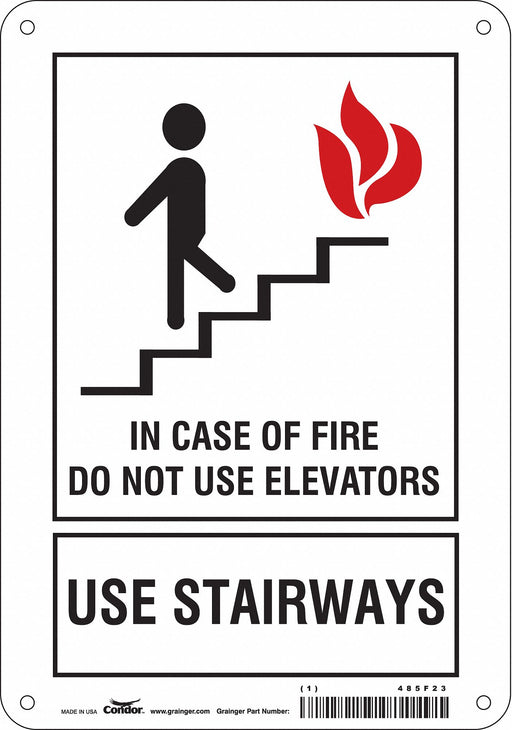 Safety Sign 10 inx7 in Glow Vinyl