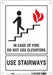 Safety Sign 10 in x 7 in Polyethylene
