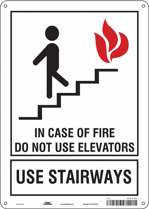 Safety Sign 14 in x 10 in Polyethylene