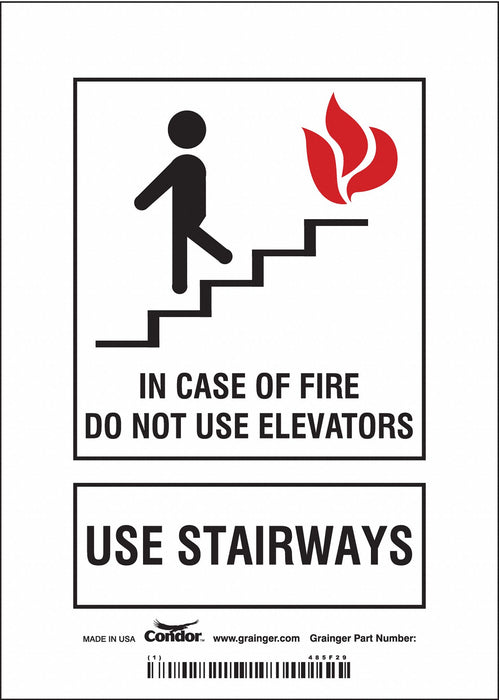 Safety Sign 7 in x 5 in Vinyl