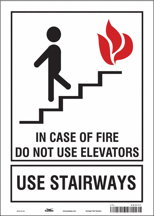 Safety Sign 14 in x 10 in Vinyl