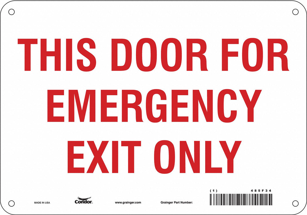 Safety Sign 7 in x 10 in Polyethylene